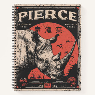 Carnet Charger Rhinoceros Faune Conception de puissance