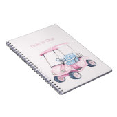 Carnet Chariot de golf rose (Côté Droit)