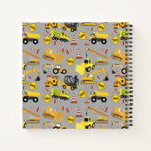 Carnet Chariots de construction Motif pour enfants (Dos)