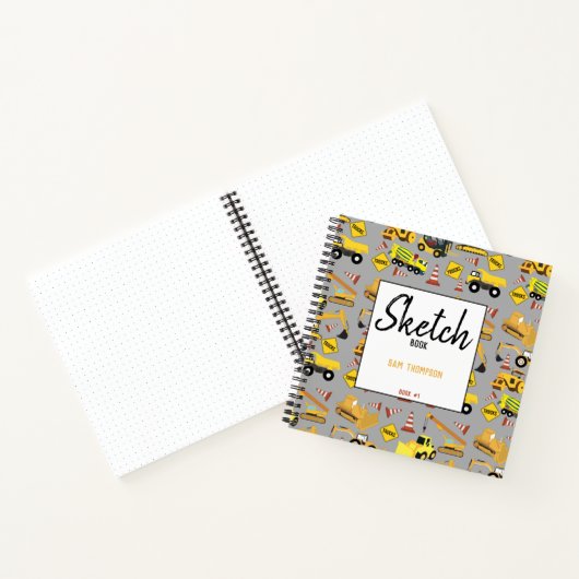 Carnet Chariots de construction Motif pour enfants (Intérieur)