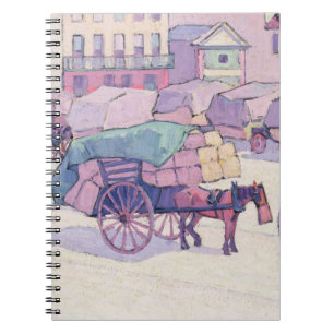 Carnet Chariots de foin, marché de Cumberland (huile sur