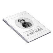 Carnet Charles Dickens Portrait et Citation (Côté Droit)