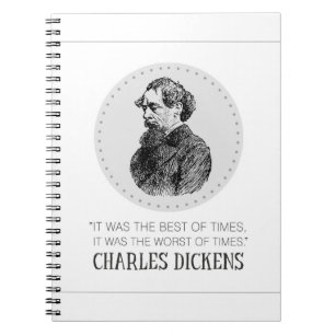 Carnet Charles Dickens Portrait et Citation
