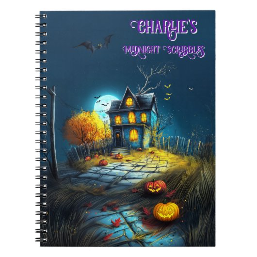 Carnet Charlie's Midnight Scribbles Haunted House Noteboo (Devant)