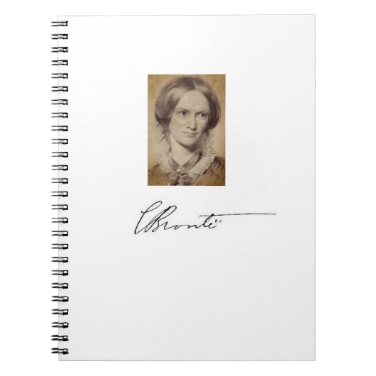 Carnet Charlotte Brontë portrait et signature (Devant)