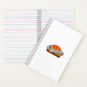 Carnet Charlotte Retro Sunset Personalized Name Design (À l'intérieur)