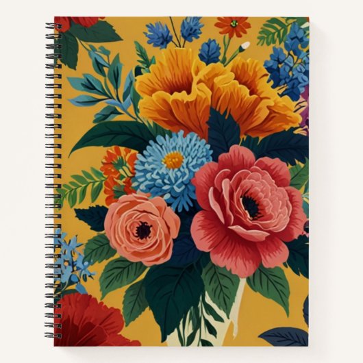 Carnet Charmant floral (Devant)