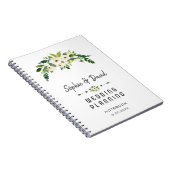 Carnet Charmant Wedding planner Floral à floraison blanch (Côté Droit)