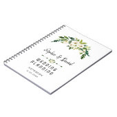 Carnet Charmant Wedding planner Floral à floraison blanch (Côté gauche)