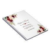 Carnet Charme Bourgogne Rouge Marsala Floral Wedding plan (Côté Droit)
