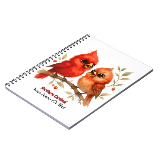 Carnet Charme Cardinal du Nord (Côté gauche)