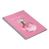 Carnet Charme de cheval en flacon de parfum rose Pretty (Côté Droit)