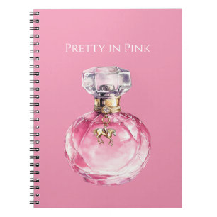 Carnet Charme de cheval en flacon de parfum rose Pretty