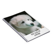 Carnet "Charme de chiot blanc tout doux" (Côté Droit)