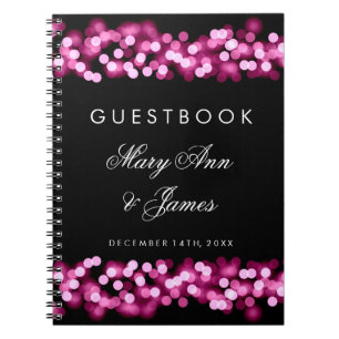 Carnet Charme de Hollywood de rose de Guestbook de
