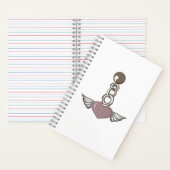 Carnet Charme de la chaîne cardiaque ailée - Design esthé (À l'intérieur)