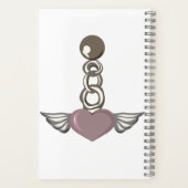 Carnet Charme de la chaîne cardiaque ailée - Design esthé (Verso)