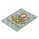Carnet Charme de Prairie Florale à l'Éléphant Patchwork (Côté gauche)