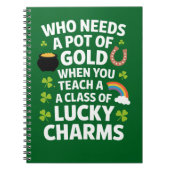 Carnet Charme de professeur Saint-Patrick Trèfle Irlandai (Devant)