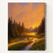 Carnet Charme du coucher de soleil d'or (Dos)