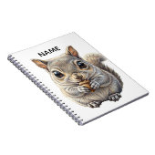 Carnet Charme forestier Collectionneur de noisettes d'écu (Côté Droit)