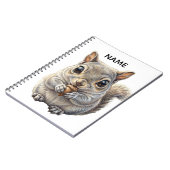 Carnet Charme forestier Collectionneur de noisettes d'écu (Côté gauche)