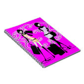 Carnet Charme rose de Français de mode de filles (Côté Droit)
