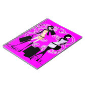 Carnet Charme rose de Français de mode de filles (Côté gauche)