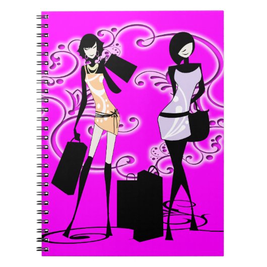 Carnet Charme rose de Français de mode de filles (Devant)