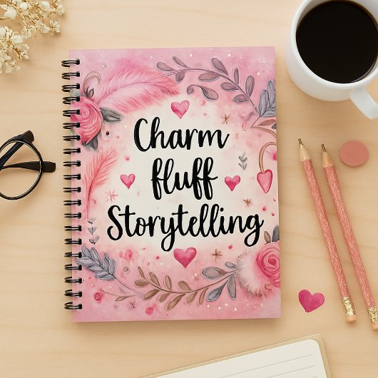 Carnet Charme Rose Histoire Fluff Féminin Écrivain