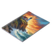 Carnet Charmes balnéaires : Maison et phare couverts de r (Côté gauche)