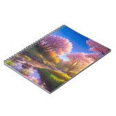 Carnet Charmes des Sakura Trees par le ruisseau gracieux (Côté gauche)