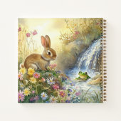 Carnet Charming Bunny & Frog Carré à l'aquarelle (Dos)