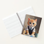 Carnet Charming Ginger Cat Artiste avec pinceaux mignonne (Intérieur)