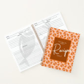 Carnet Charming Orange Mushroom patten Personnaliser le n (Intérieur)