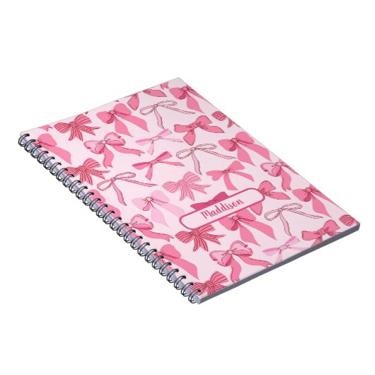 Carnet Charming Pink Bow Pattern (Côté Droit)