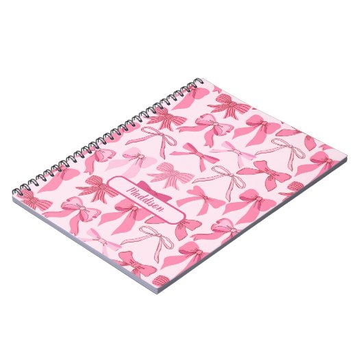 Carnet Charming Pink Bow Pattern (Côté gauche)