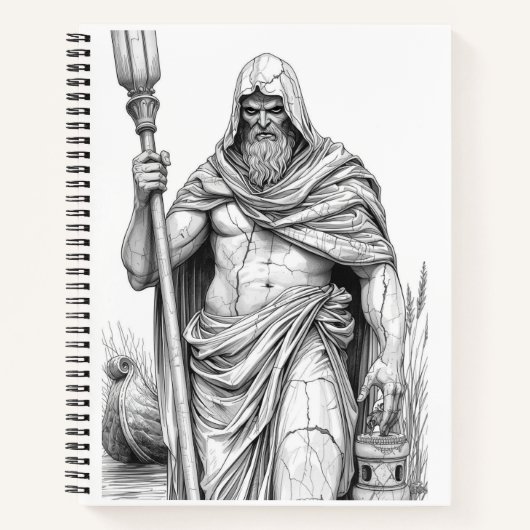 Carnet Charon Ferryman Marble Statue Gothic Ink Art Noteb (Devant)