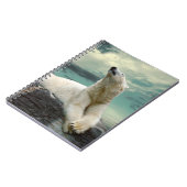 Carnet Chasseur blanc d'ours blanc sur la roche (Côté gauche)