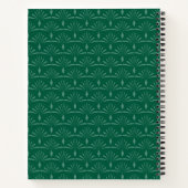 Carnet Chasseur de monogramme de couronne de Noël Vert (Dos)