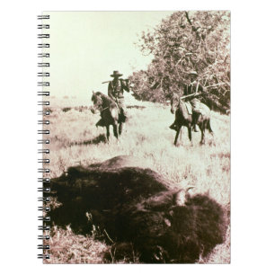 Carnet Chasseurs de bison américain (photo de b/w)