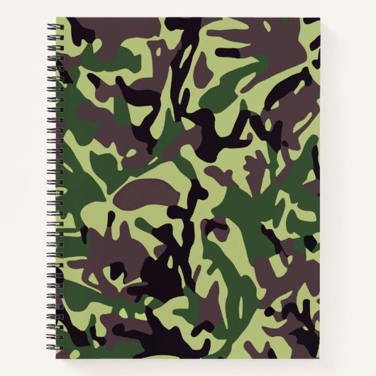 Carnet Chasseurs Motif Camo Vert (Devant)