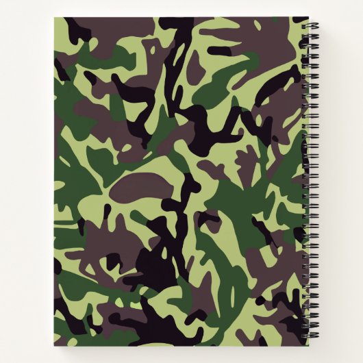 Carnet Chasseurs Motif Camo Vert (Dos)