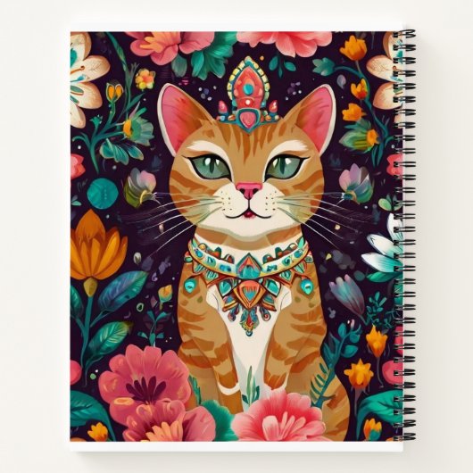 Carnet Chat à bijoux couronné (Dos)