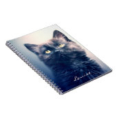 Carnet Chat à cheveux longs noir (Côté Droit)