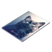 Carnet Chat à cheveux longs noir (Côté gauche)