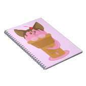 Carnet Chat à crème glacée fraise (Côté Droit)