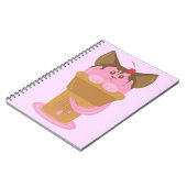 Carnet Chat à crème glacée fraise (Côté gauche)