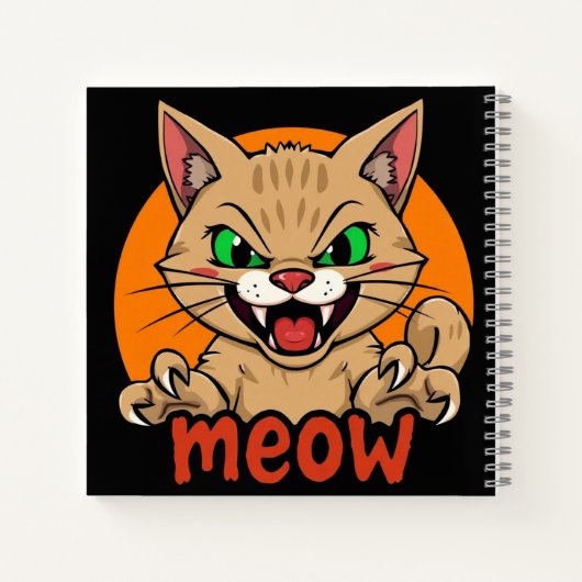 Carnet Chat à fierce (Dos)