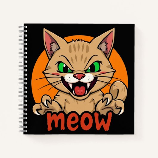 Carnet Chat à fierce (Devant)